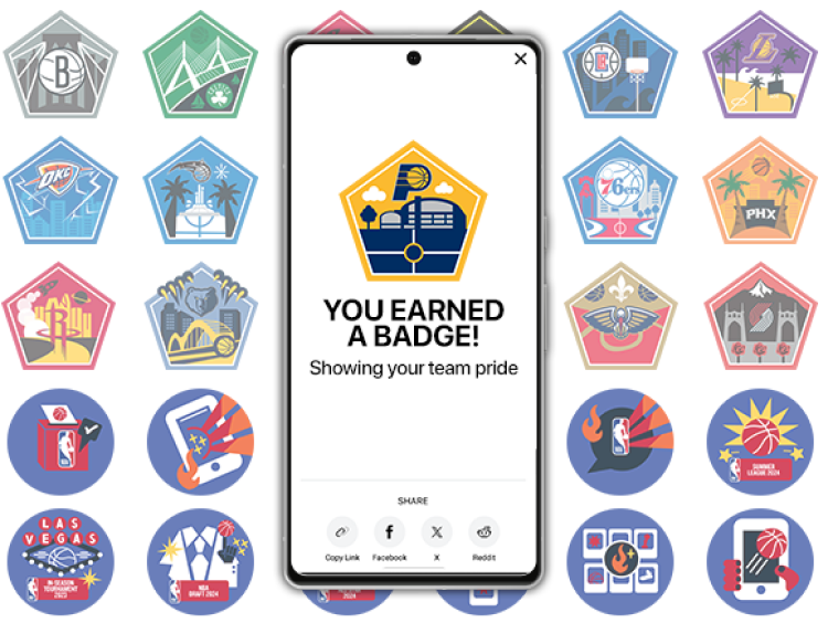 EARN BADGES JUST FOR BEING A FAN